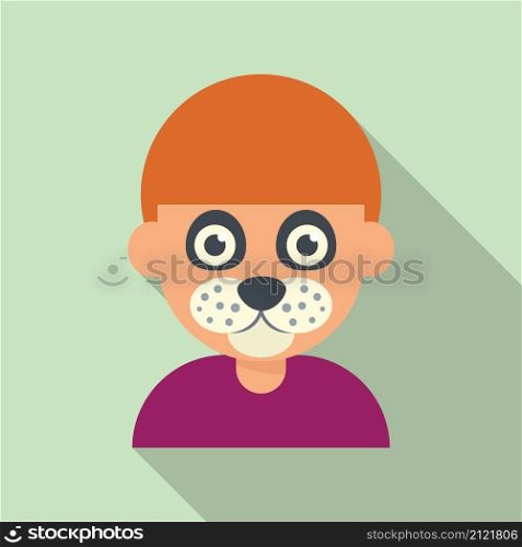 Lion face painting icon flat vector. Kid mask. Child makeup. Lion face painting icon flat vector. Kid mask