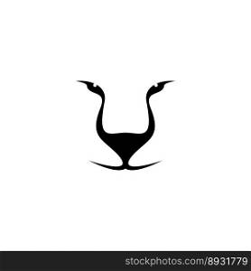 lion face stylized logo icon design