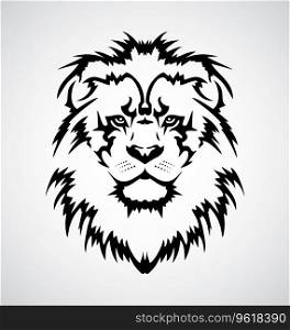 Lion face tribal Royalty Free Vector Image