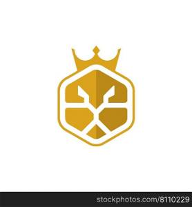 Lion head design logo Royalty Free Vector Image