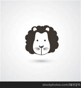 Lion head icon illustration