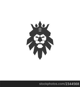 Lion head icon logo design vector template illustration