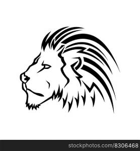 lion head icon logo vector design template