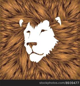 Lion head leo face vector image