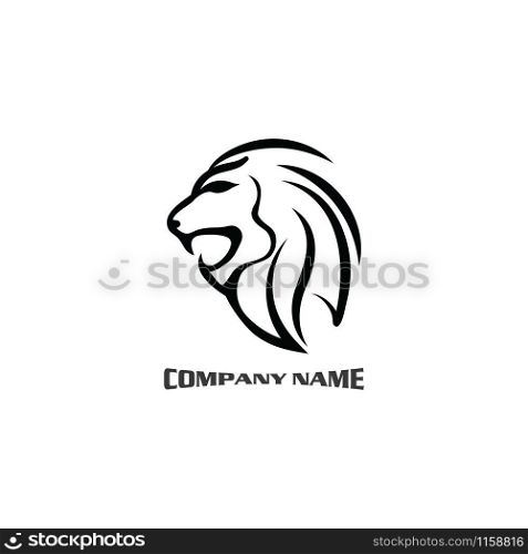Lion head logo vector, creative graphic illustration design