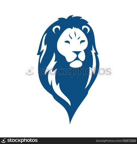 Lion head logo vector, lion king head sign concept.