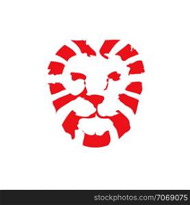 Lion head logo vector, lion king head sign concept, Lions head logo, lion face graphic illustration, Design element