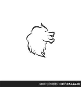 Lion head logo vector template