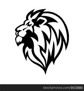 lion head - mascot logo vector