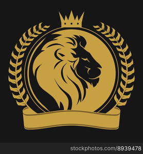 Lion head seamless pattern vector image