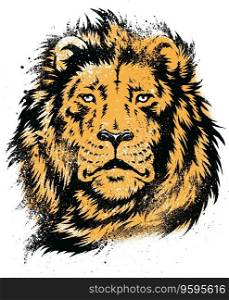 Lion head stencil vector image