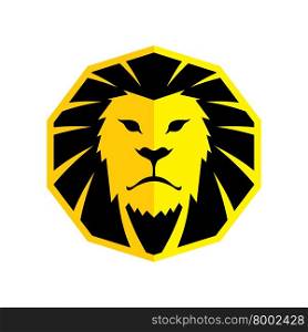 lion head template. lion head logo theme template vector art illustration