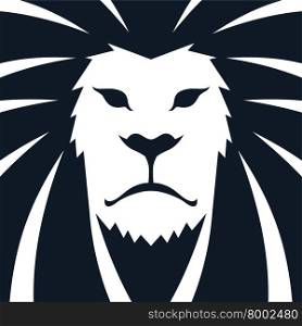 lion head template. lion head logo theme template vector art illustration