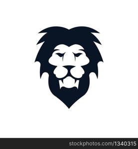 Lion head vector icon illustration