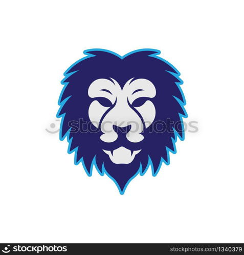 Lion head vector icon illustration