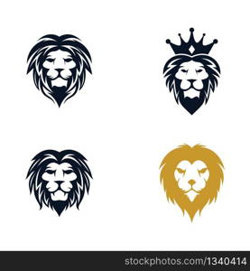 Lion head vector icon illustration