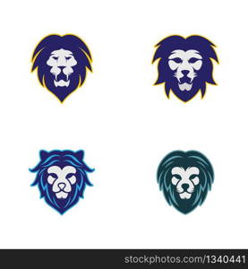 Lion head vector icon illustration