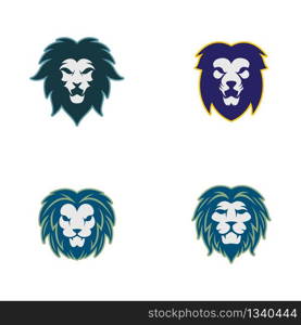 Lion head vector icon illustration