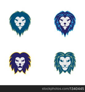 Lion head vector icon illustration