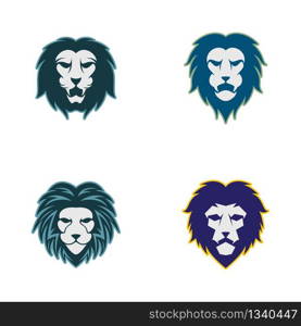 Lion head vector icon illustration