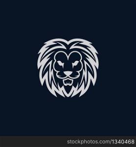 Lion head vector icon illustration