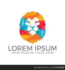 Lion head vector logo.