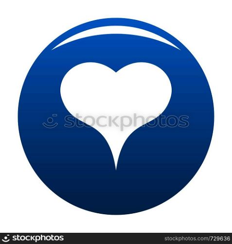 Lion Heart icon. Simple illustration of lion heart vector icon for any design blue. Lion Heart icon vector blue