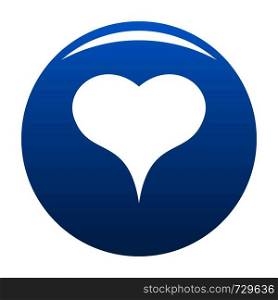 Lion Heart icon. Simple illustration of lion heart vector icon for any design blue. Lion Heart icon vector blue
