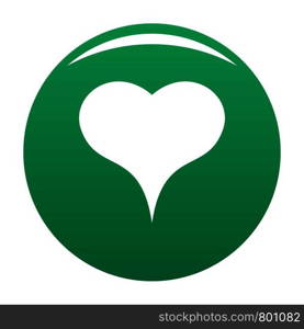 Lion Heart icon. Simple illustration of lion heart vector icon for any design green. Lion Heart icon vector green