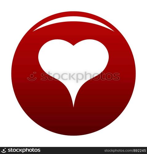 Lion Heart icon. Simple illustration of lion heart vector icon for any design red. Lion Heart icon vector red