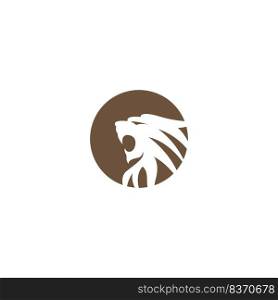 Lion icon logo design illustration template