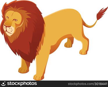 Lion isometric icon. Vector image of the Lion isometric icon