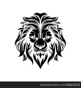 Lion king abstract logo vector illustration, emblem design.Lion logo black simple flat icon on white background. Lion head mascot logo design vector template. Creative illustration concept. Lion king abstract logo vector illustration, emblem design