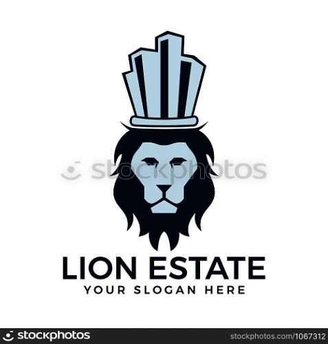 Lion King Real Estate Logo. Real Estate Agent logo.