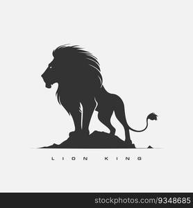 Lion King vector logo template. Wild animal lion. Lion King vector logo template. Wild animal lion.