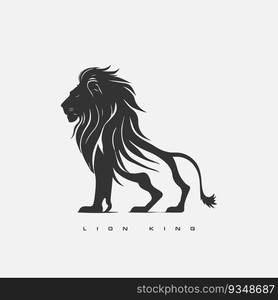 Lion King vector logo template. Wild animal lion. Lion King vector logo template. Wild animal lion.