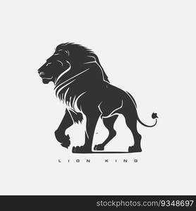 Lion King vector logo template. Wild animal lion. Lion King vector logo template. Wild animal lion.