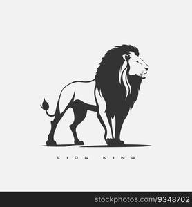 Lion King vector logo template. Wild animal lion. Lion King vector logo template. Wild animal lion.
