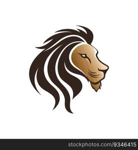 Lion simple logo. Vector illustration.