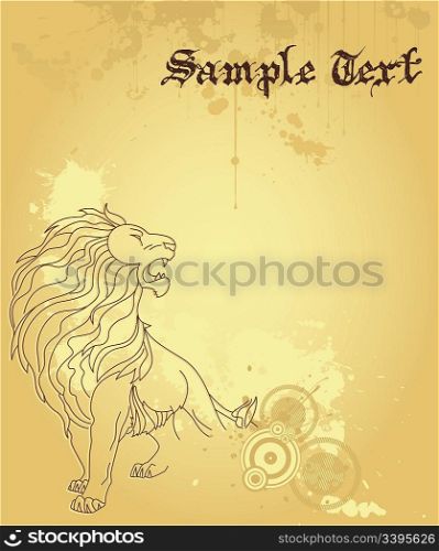 lion vintage style background