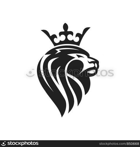 lion with shield logo template