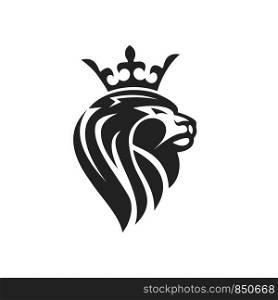 lion with shield logo template
