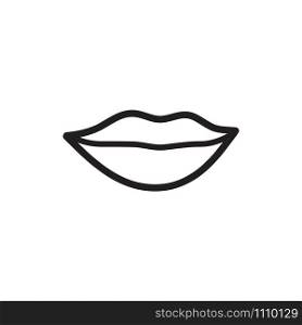 lip icon vector logo template in trendy flat style