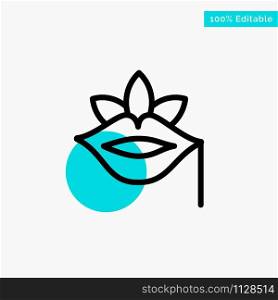 Lips, Flower, Plant, Rose, Spring turquoise highlight circle point Vector icon