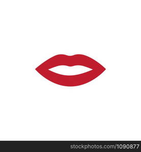 Lips icon cosmetic logo vector template