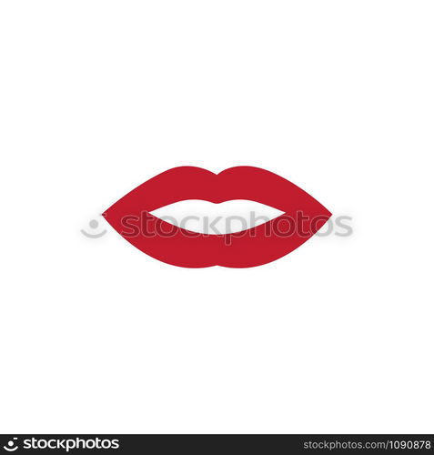 Lips icon cosmetic logo vector template