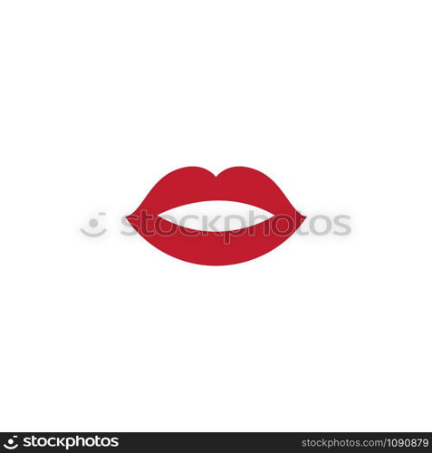 Lips icon cosmetic logo vector template