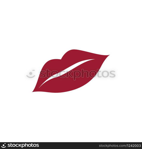 Lips icon cosmetic logo vector template