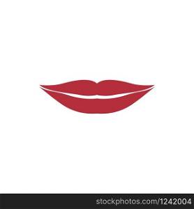 Lips icon cosmetic logo vector template