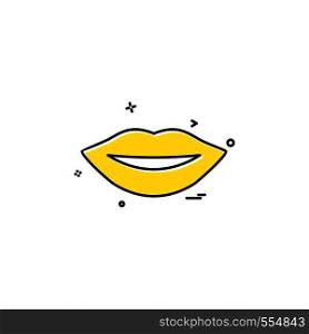 Lips icon design vector